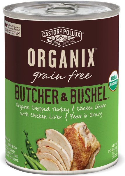 Castor and Pollux Organix Grain-Free Butcher and Bushel Organic Chopped Turkey and Chicken Dinner Adult Canned Dog Food