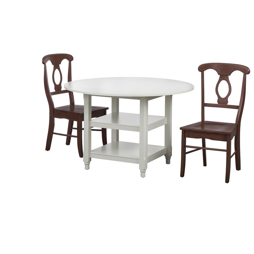 Simple Living Cottage White Round Dining Table