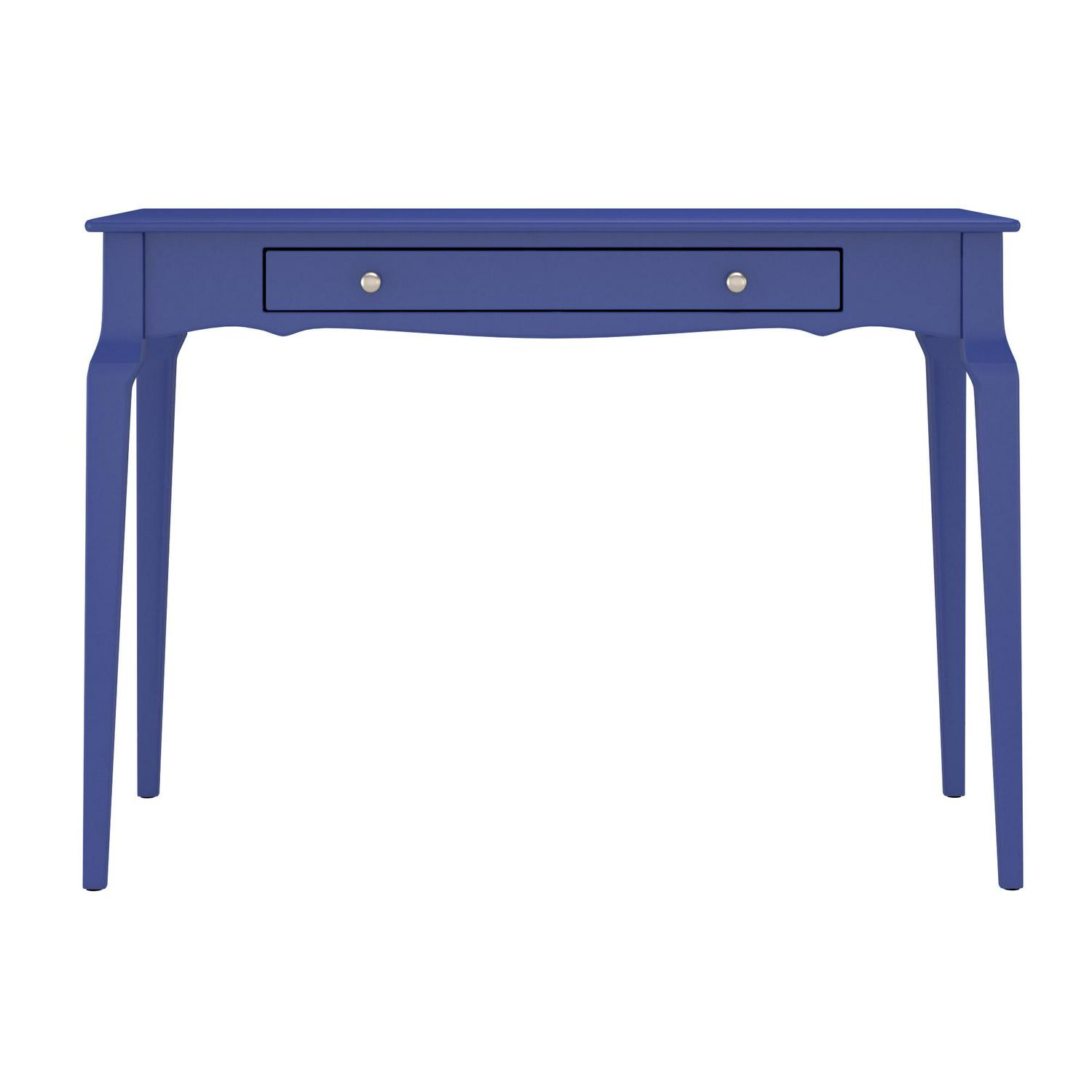 Chelsea Lane Riley Wood SingleDrawer Writing Desk Twilight Blue  Crowdfused