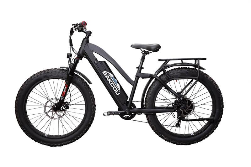 Bakcou Flatlander ST Frame Hunting Ebike Fat Tire Electric Mountain Bike 750w For Riders 5'6 and Shorter