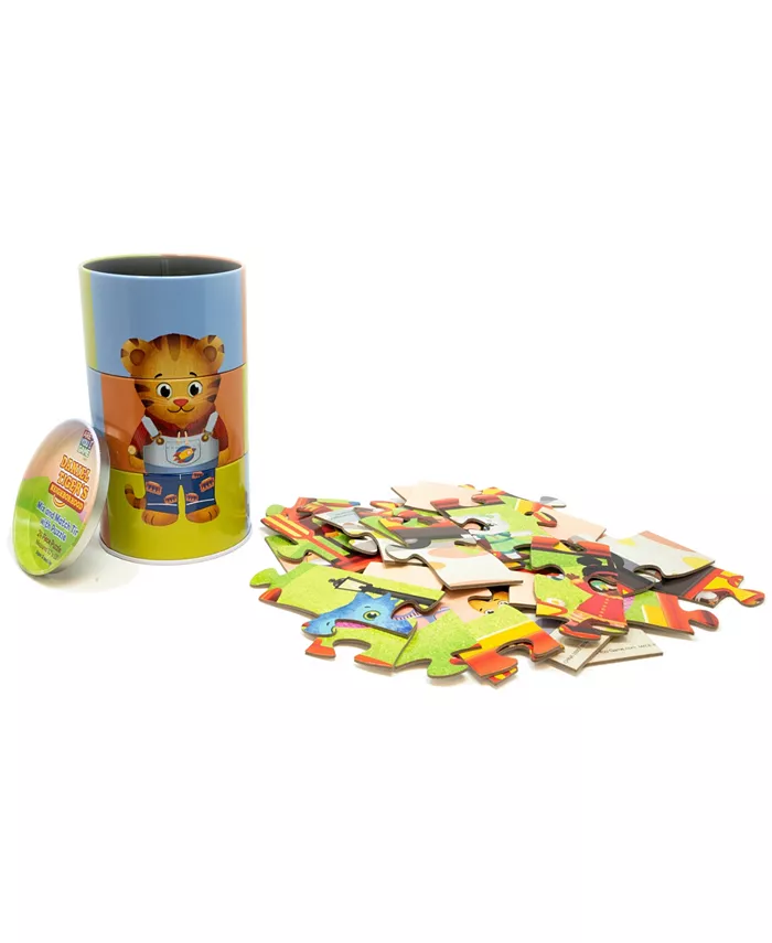 Areyougame Daniel Tigers Neighborhood Mix and Match Tin with Puzzle Set  25 Pieces