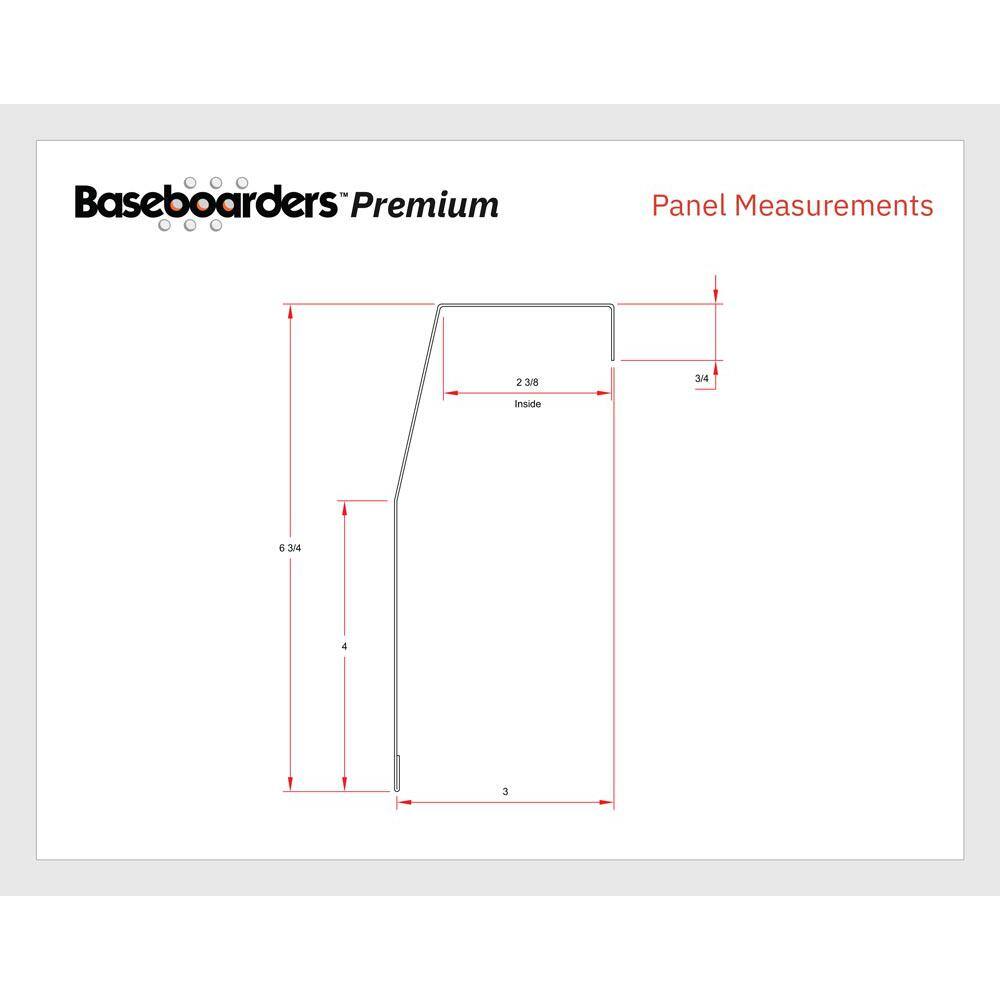 Baseboarders Premium Series 6 ft. Galvanized Steel Easy Slip-On Baseboard Heater Cover in White BB001-72