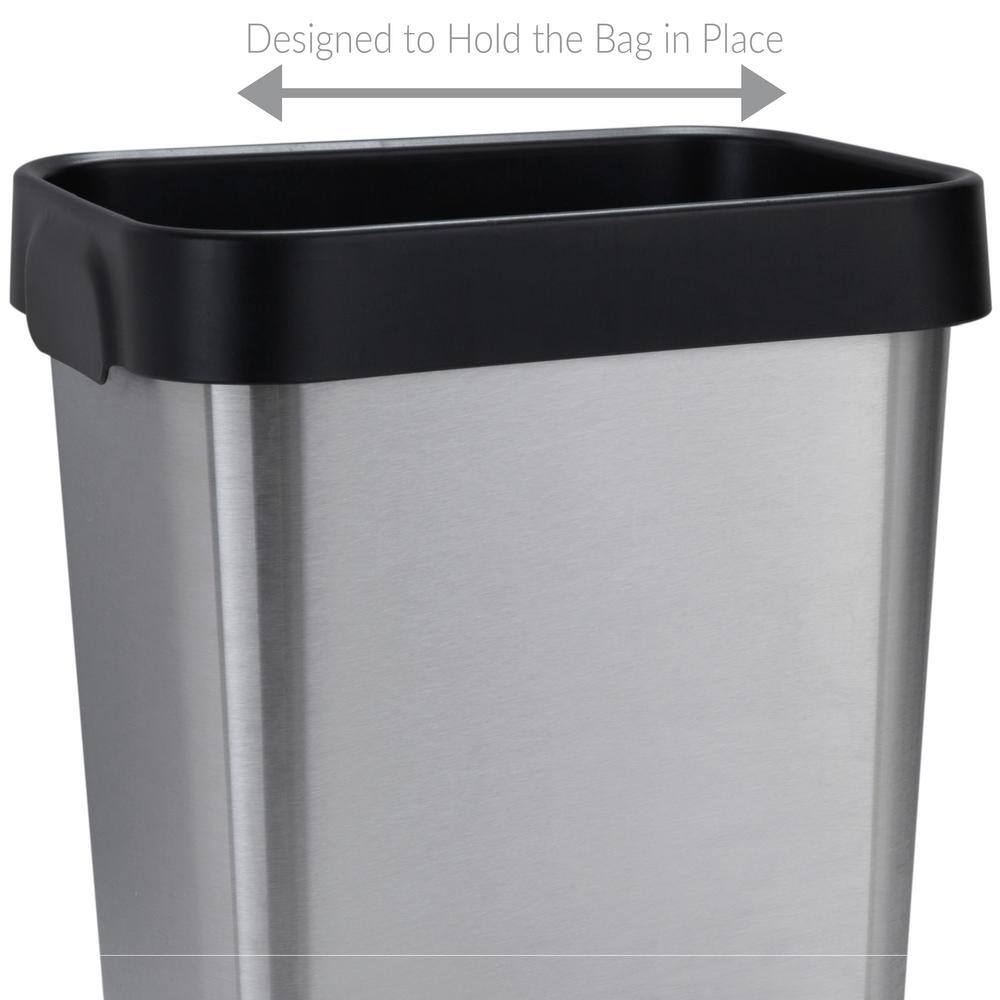 Bath Bliss 8 l Waste Bin in Stainless Steel 10102-SS