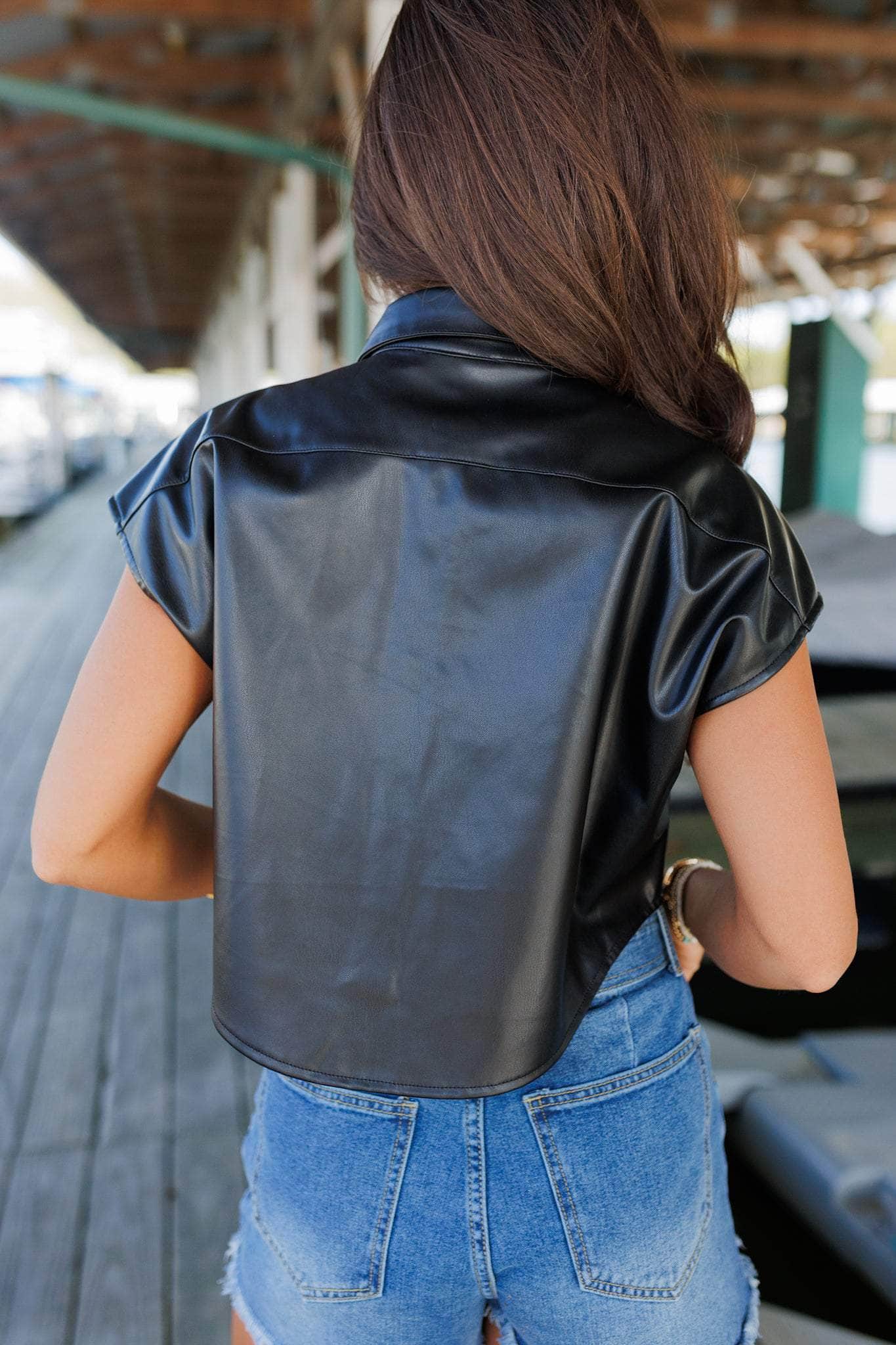 Faux Leather Vest