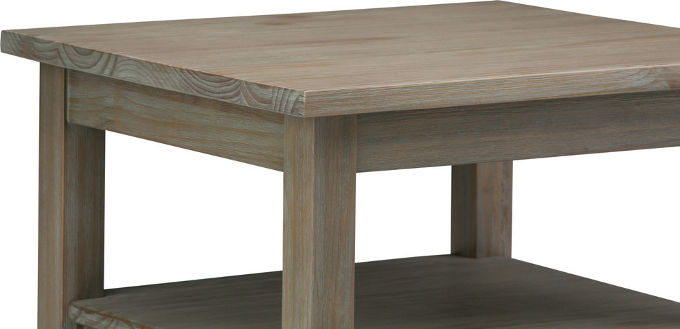 Warm Shaker Solid Wood 20 quotRustic End Side Table   Transitional   Side Tables And End Tables   by Simpli Home Ltd.  Houzz