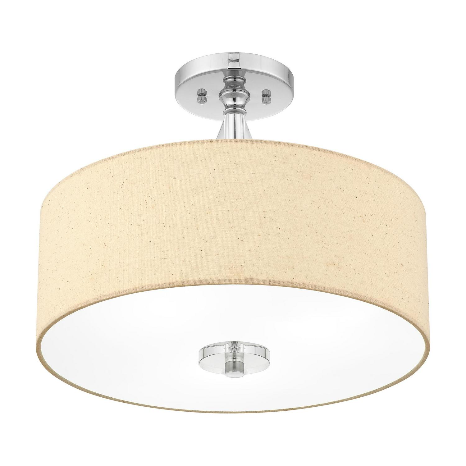 Ashley Harbour Trismen 3-Light Polished Chrome Semi-Flush Mount