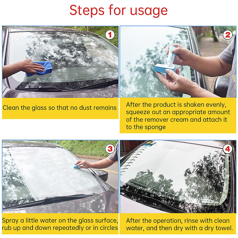 Car Glass Oil Film Removal Paste Deep Cleaning Polishing Glass Cleaner Car Windshield Cleaner