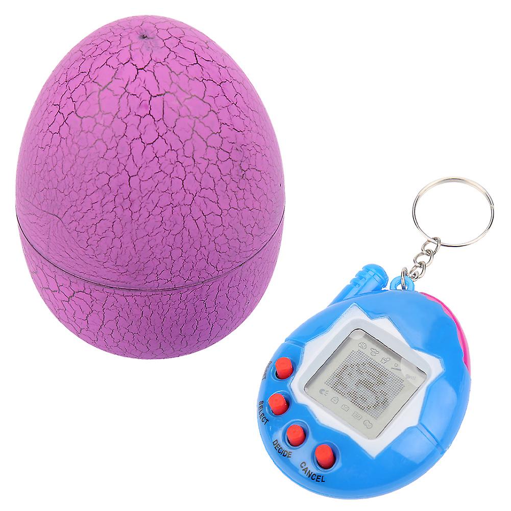 Children Electronic Toys Crack Eggshell Virtual Digital Pet Handheld Game Machine(purple)