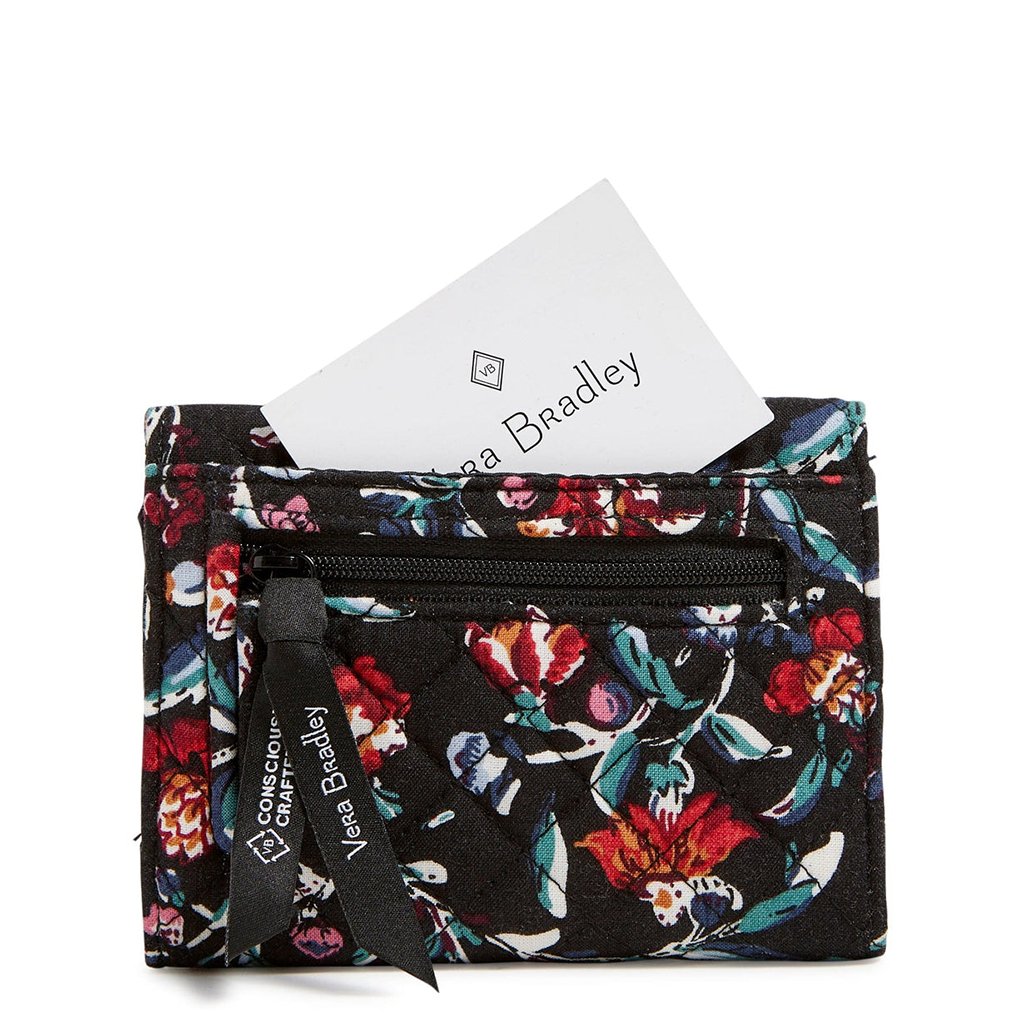 Vera Bradley  RFID Riley Compact Wallet in Perennials Noir