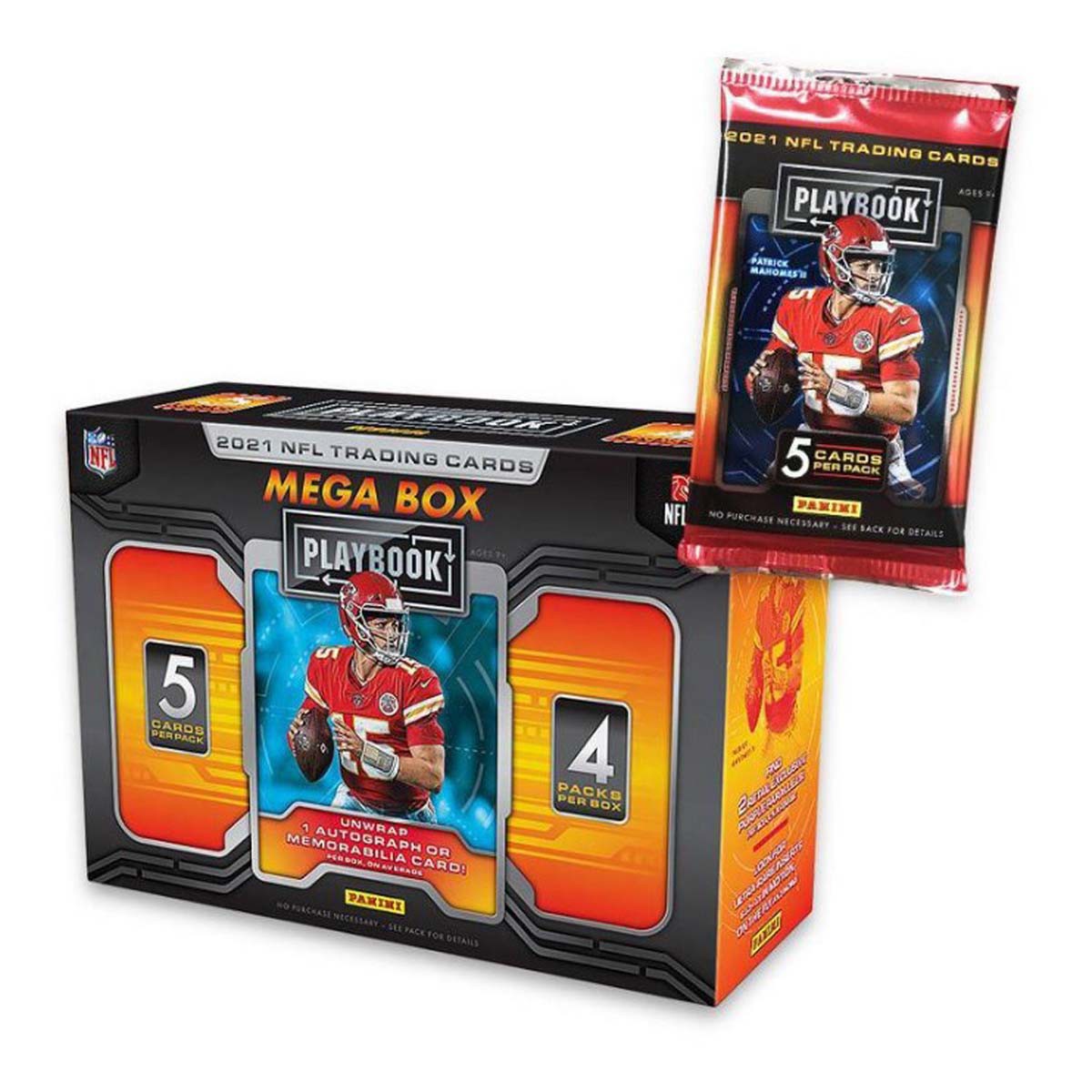 2021 Panini NFL Playbook Football Trading Card Mega Box