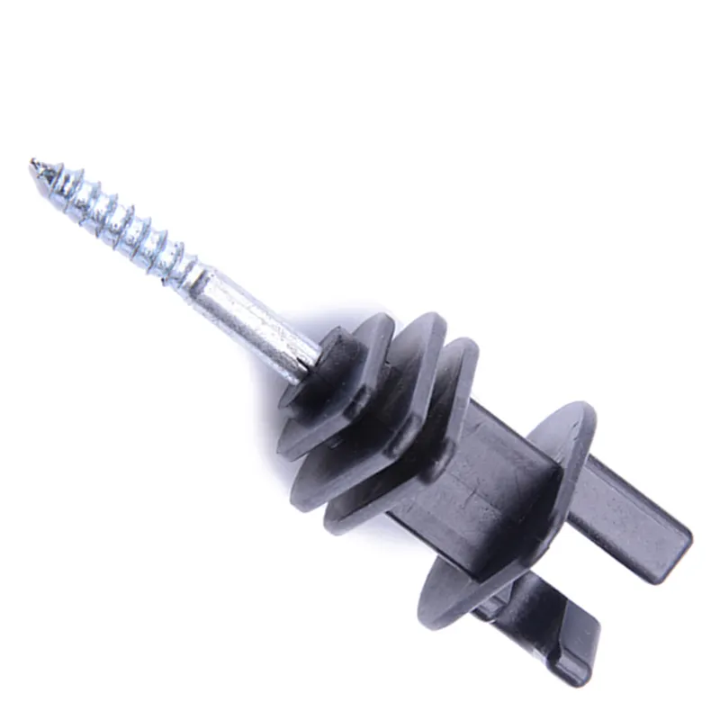 Electric fence wooden post screw in sustainable insulator with UV resistance