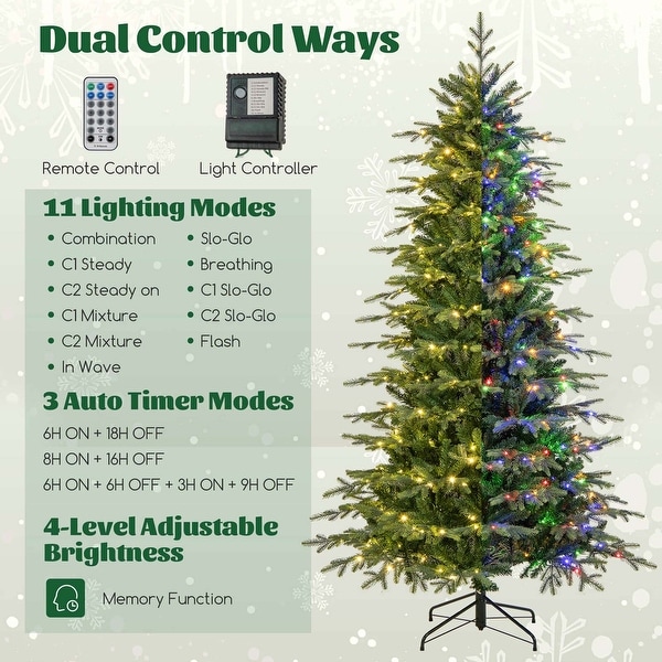 Costway 6/7.5/9 FT Artificial Christmas Tree with 714/1162/1770 Branch