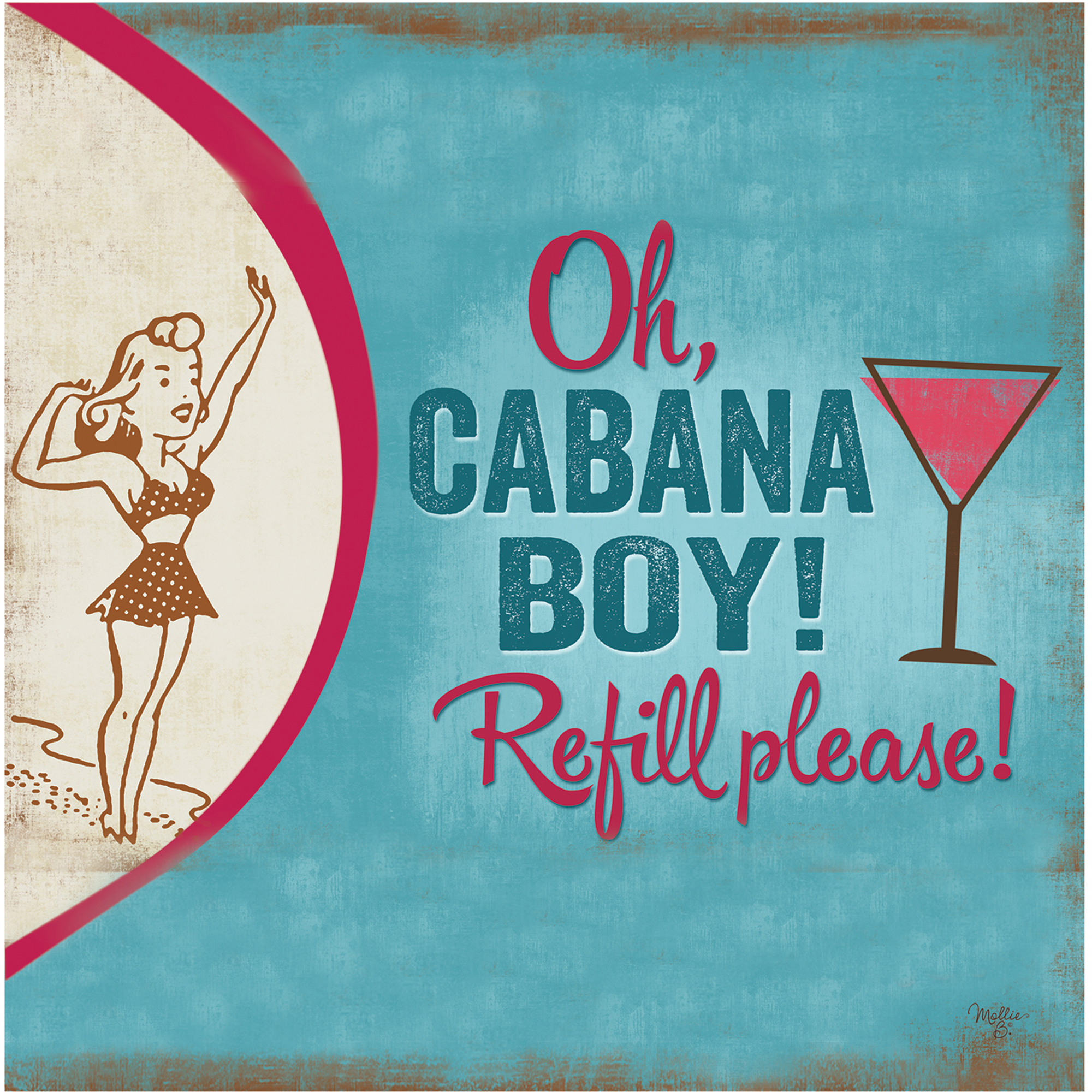 Thirstystone Occasions Drink Coasters， Oh， Cabana Boy!