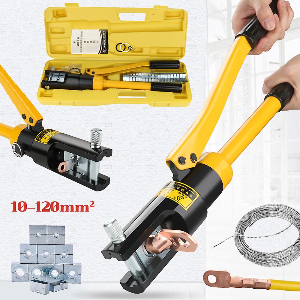 10120mm Hydraulic Crimping Tool Yqk-120 Pressure 5-10t Household Hydraulic Pliers Diy Cable Terminal Crimping Pliers