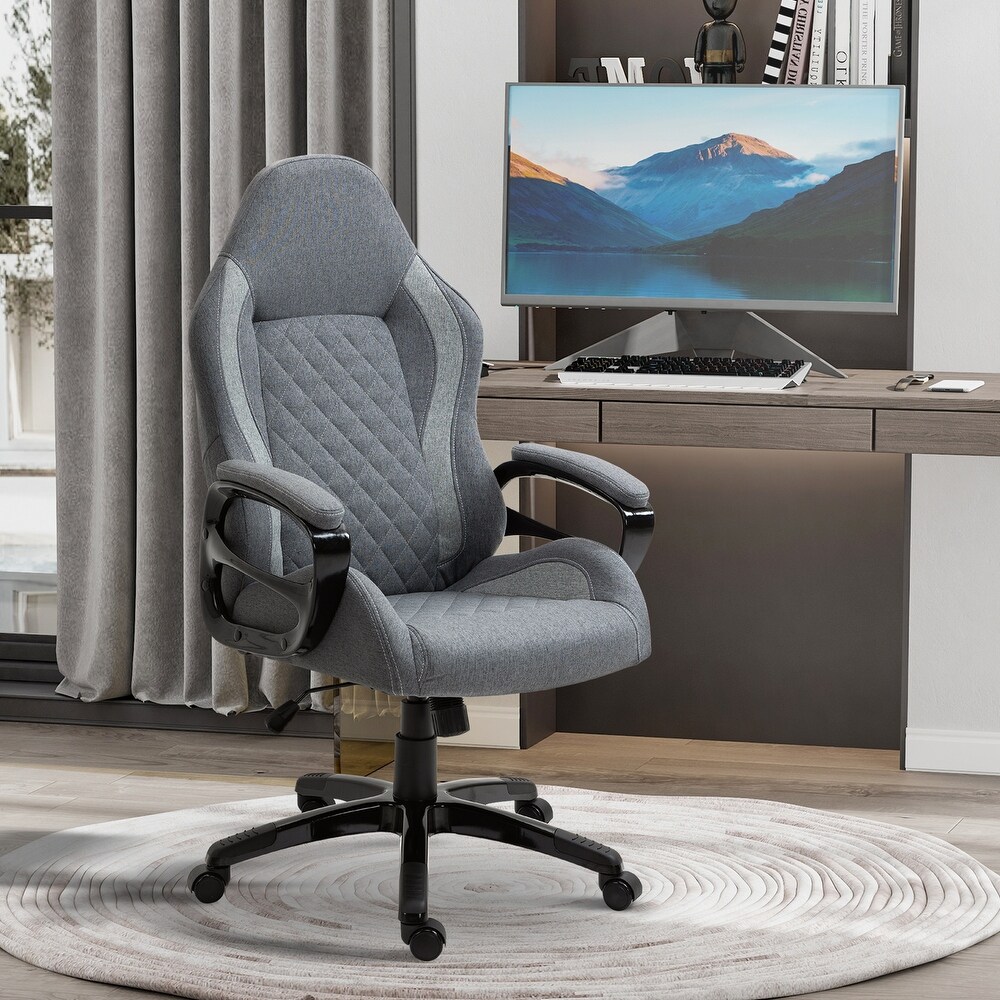 High Back Task Computer Desk Chair with Padded Armrests