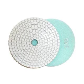 Toolocity 5 in. JHX DryWet Diamond Polishing Pads for ConcreteGranite (Set of 7) with 5 in. Back Holder Semi Rigid JHXR0102SET-BK5