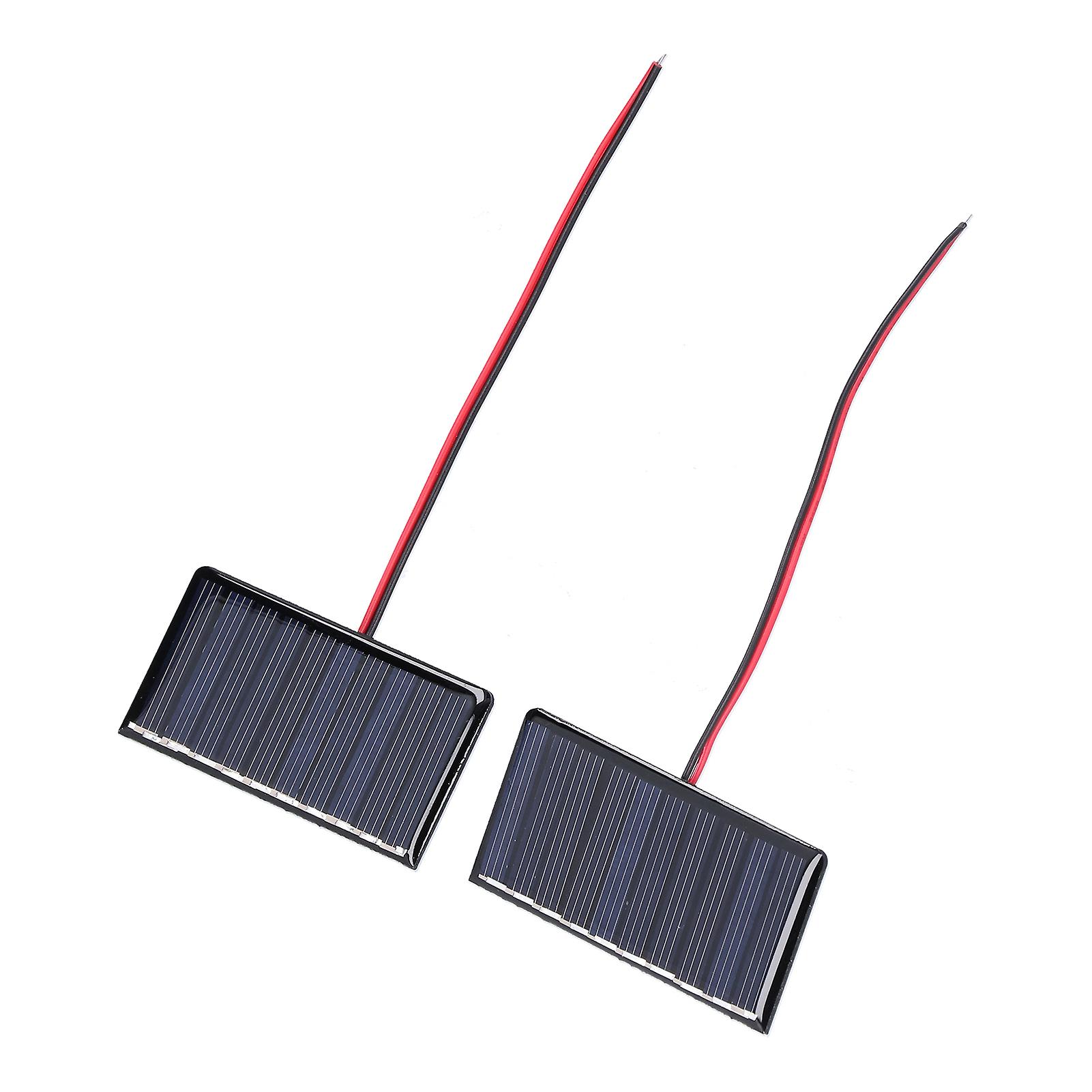 2pcs Solar Panel Module Polysilicon Micro Mini Glue Power Solar Cells 68x36mm 0.3w 5v