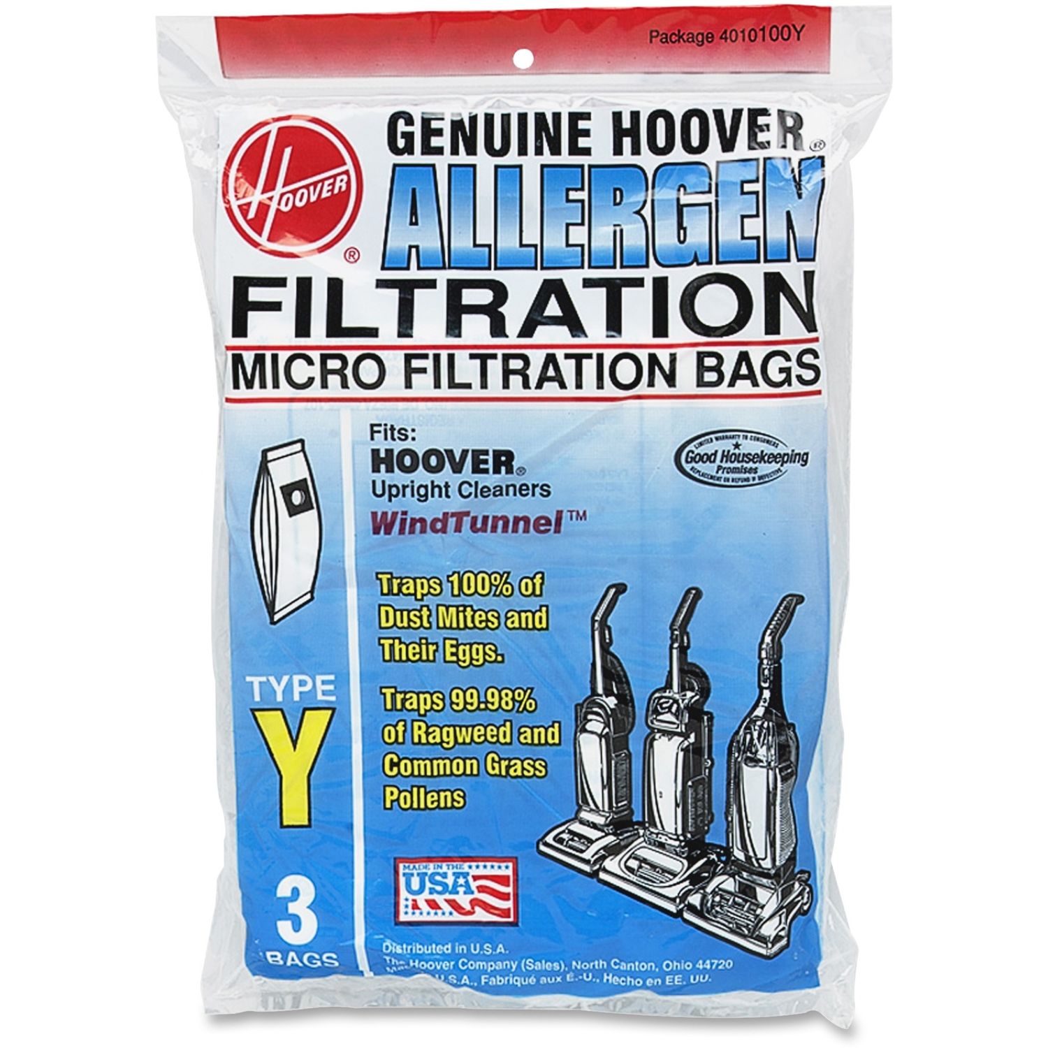 Type Y Allergen Filtration Bags by Techtronic Industries Co. Ltd HVR4010100YCT