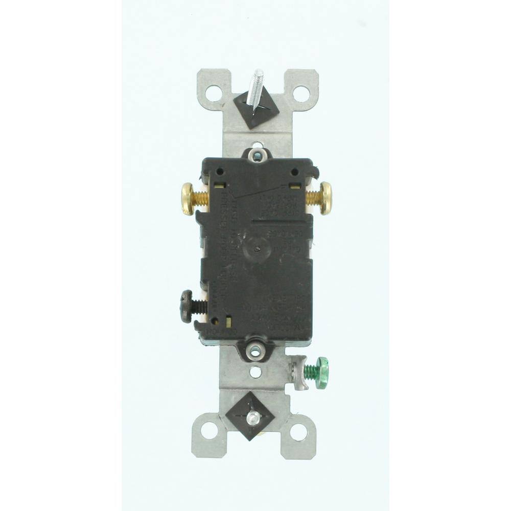 Leviton 15 Amp 120 Volt 3-Way Antimicrobial Treated Toggle Switch White RA2-A1453-2AW