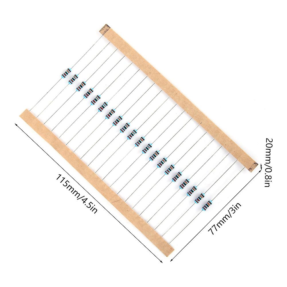 600pcs Lot 1/4w 1% Metal Film Resistor Kit 10-1m 30 Values Assorted Resistors Each 20pcs