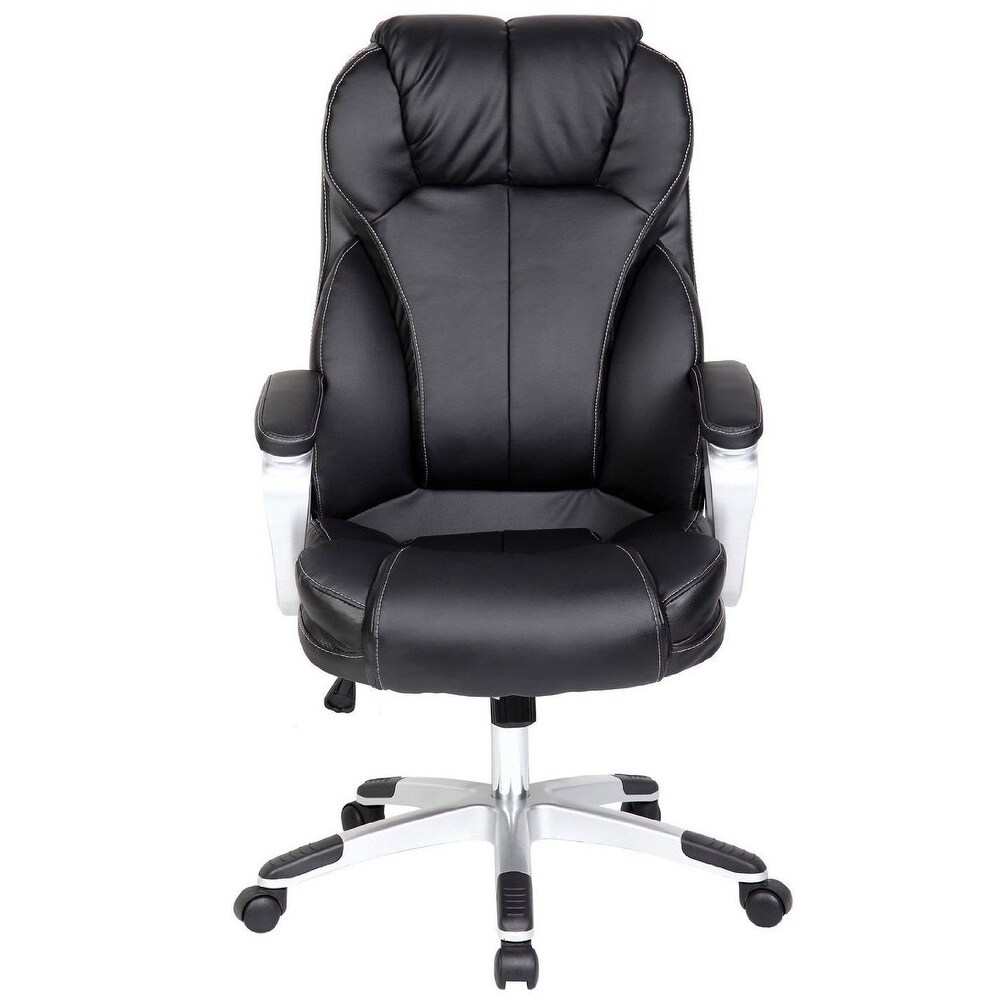 Ergonomic High Back Executive Office Chair  Conference Room Rolling Armchair with Tilt and Lumbar Support