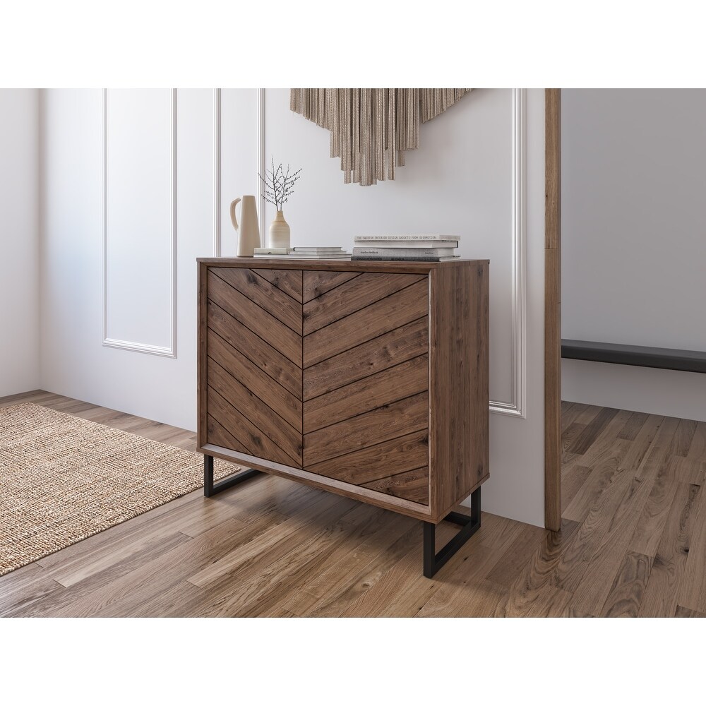 Nikolas 39 inch Wood Storage Accent Cabinet with Adjustable Shelf