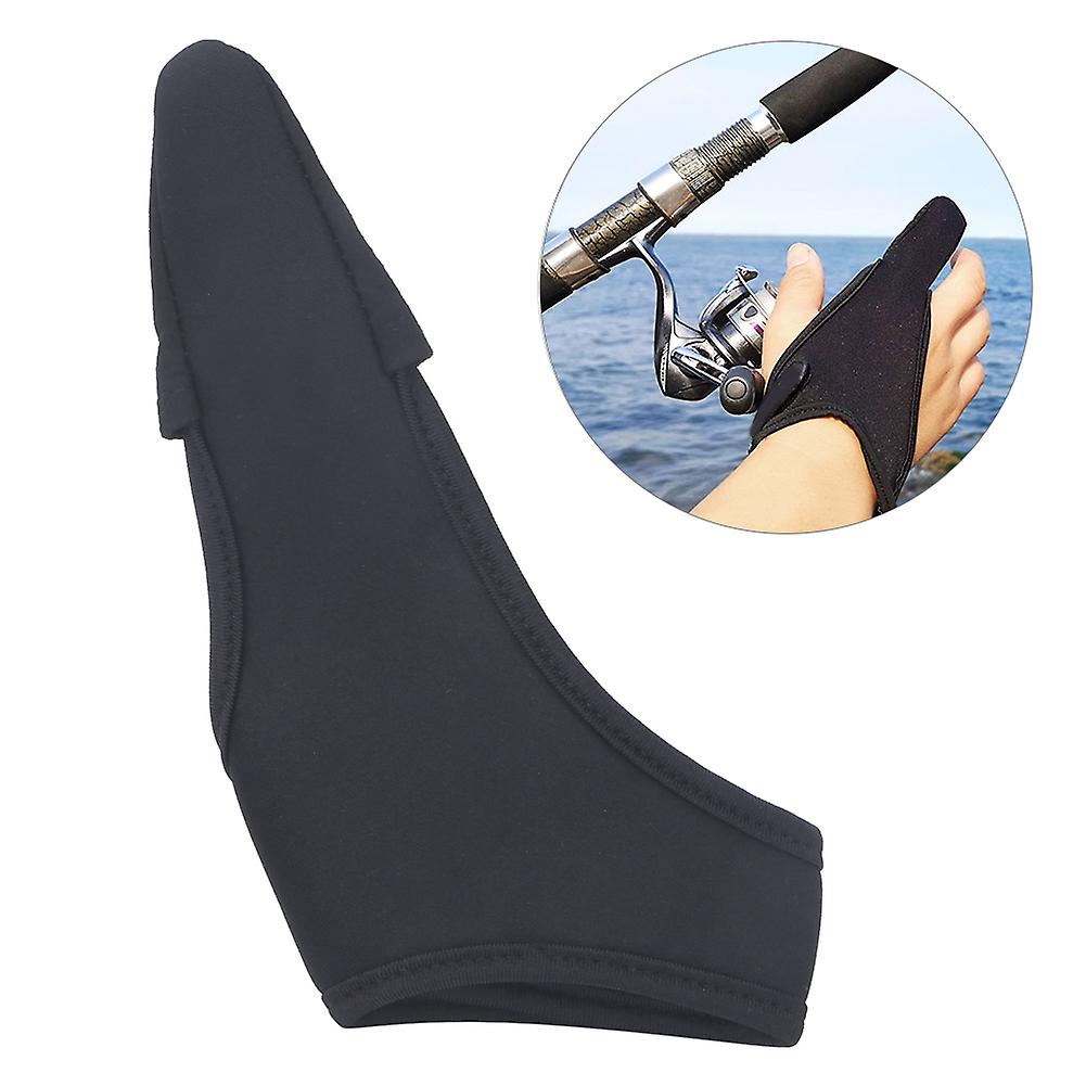 2pcs Artificial Leather Single Finger Hands Protection Protector Gloves For Fishing Fishermen Tools