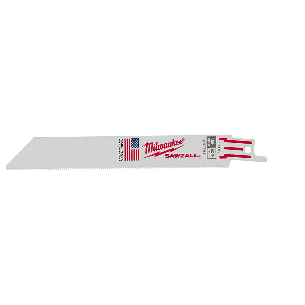 Milwaukee 6 in. 24 TPI Thin Kerf SAWZALL Blades (50 Pack) 48-01-6186 from Milwaukee