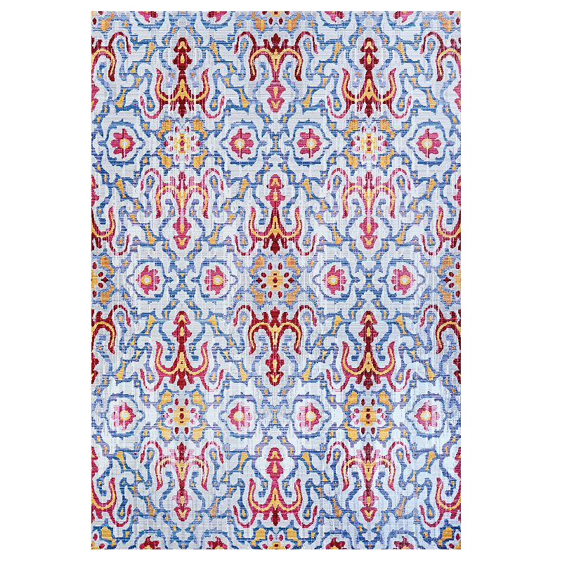 Couristan Xanadu Puebla Violeta Indoor / Outdoor Colorful Geometric Rug