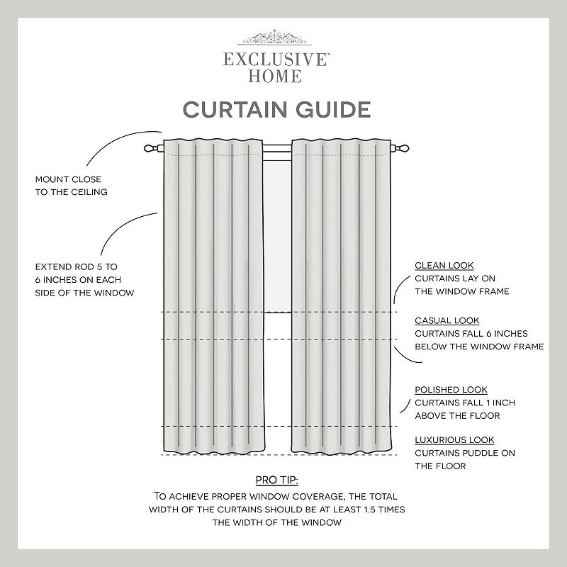 Exclusive Home 2-pack Crescendo Lined Blackout Window Curtains