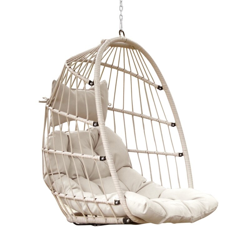 Outdoor Wicker Swing Egg Chair Without Stand