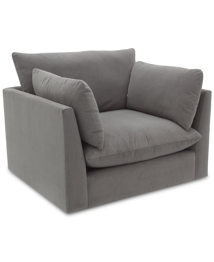 Furniture Marsten 48 Fabric Swivel Chair and a Half