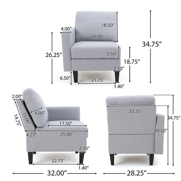 Zahra 6-piece Sofa Sectional with Ottoman by Christopher Knight Home