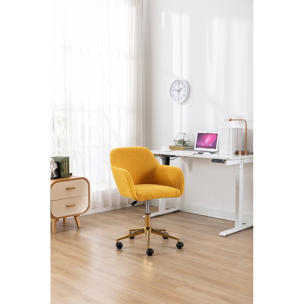 Ergonomic Swivel Office Chair Adjustable Accent Chairs with Wheels