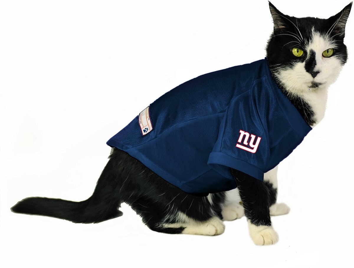 Littlearth NFL Stretch Dog and Cat Jersey， New York Giants