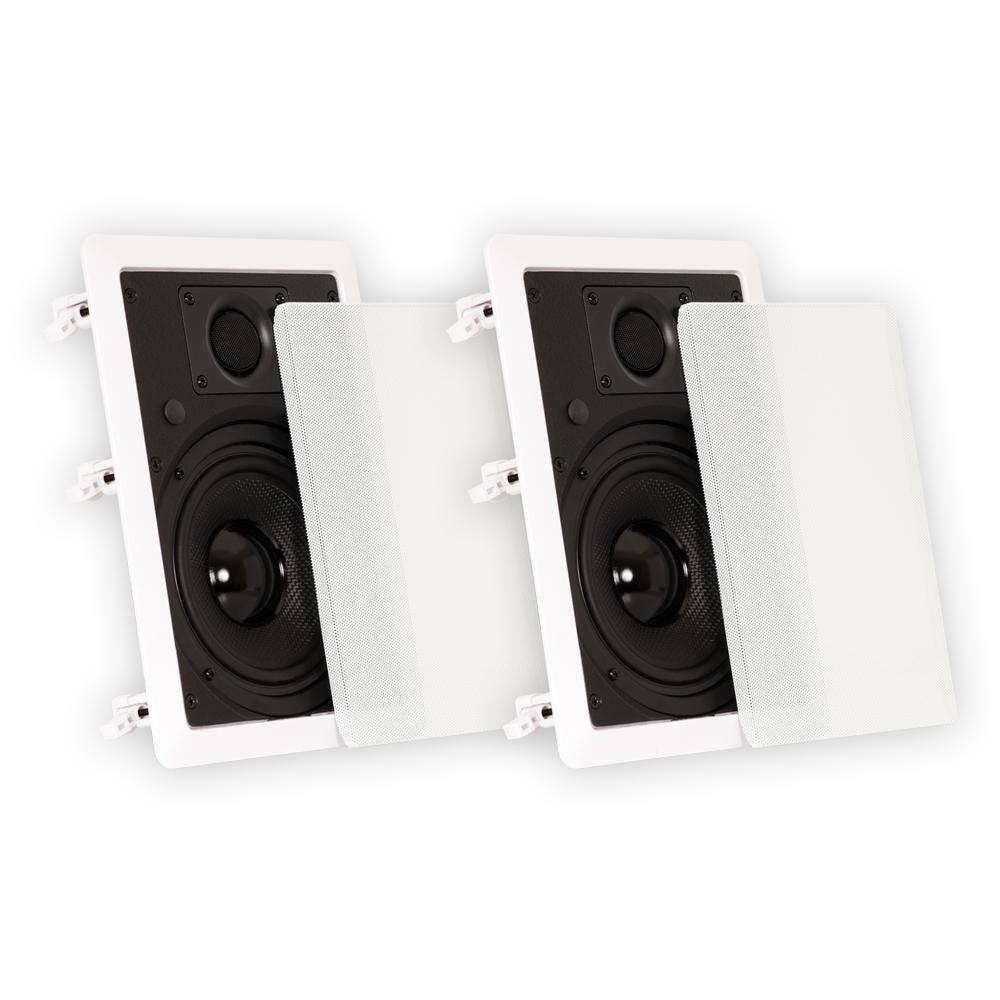 Theater Solutions by Goldwood In Wall 6.5 in. Speakers Surround Sound Home Theater Pair TS65W