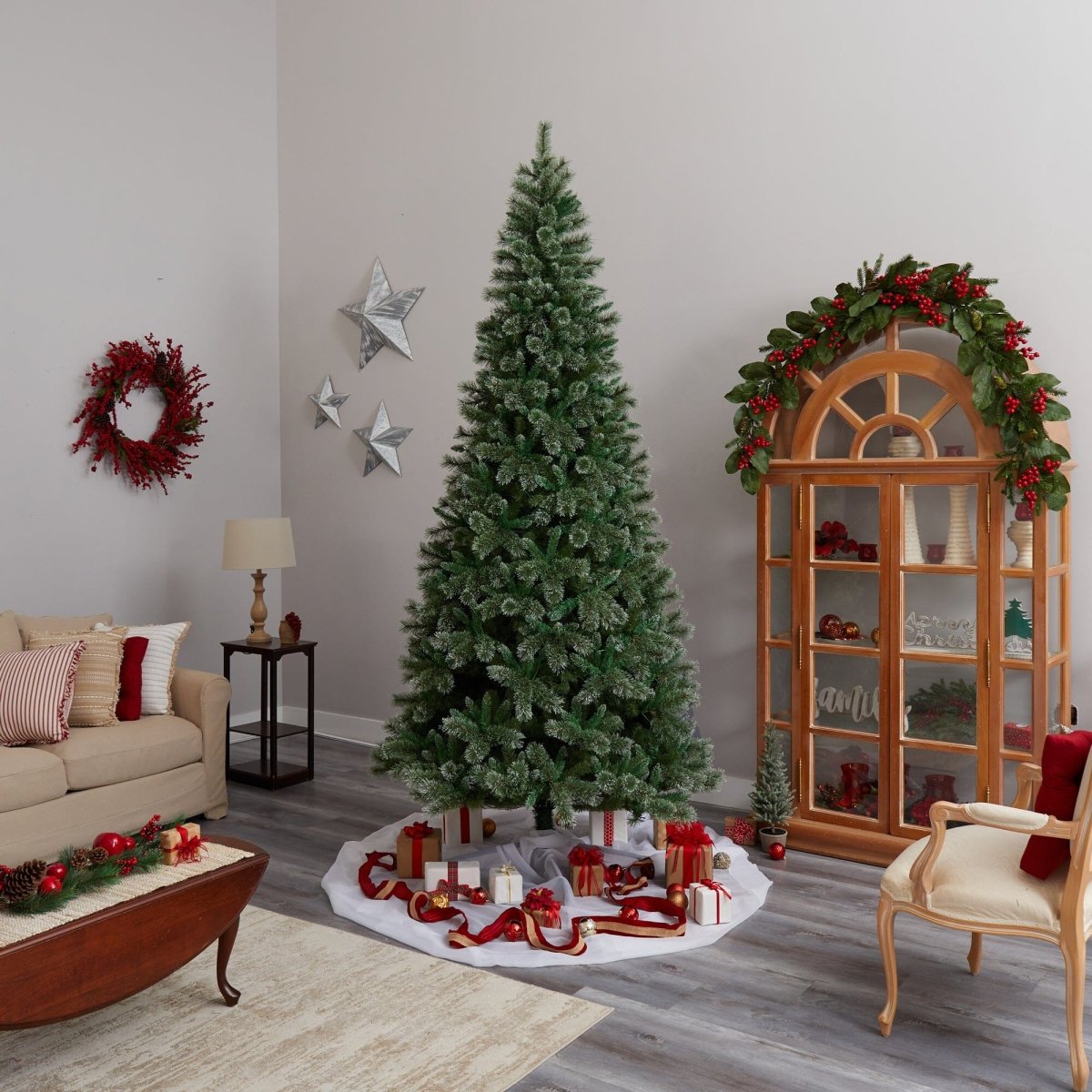 10’ Wisconsin Slim Snow Tip Pine Artificial Christmas Tree