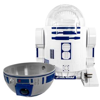 Uncanny Brands 2 oz. Kernel Capacity in BlueWhite with Fully Operational Droid Kitchen Appliance Star Wars R2D2 Popcorn Maker POP-SRW-R2D2