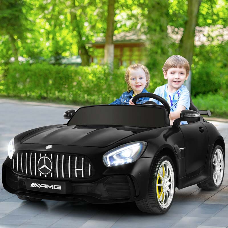 Licensed Mercedes Benz AMG GTR 2-Seater Ride-on Car 12V Battery Powered Vehicle Kids Riding Toy Car with Remote