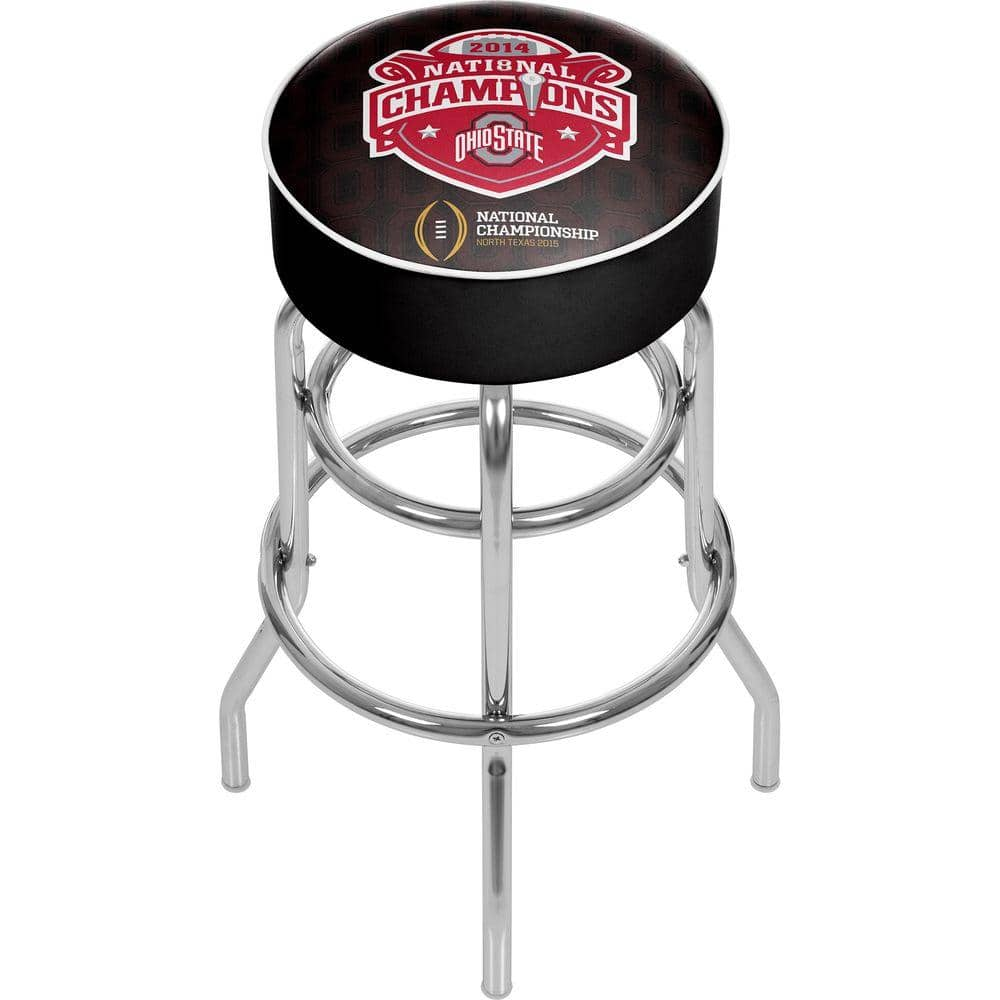 Trademark OSU National Champions 31 in. Chrome Padded Bar Stool OSU1000-NC1