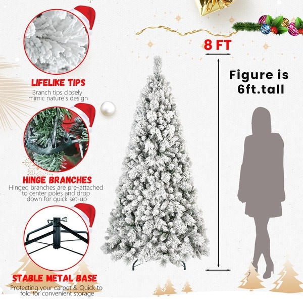 4ft9ft PVC/PE Mixed Flocked Christmas Tree – Natural Look and Easy Setup