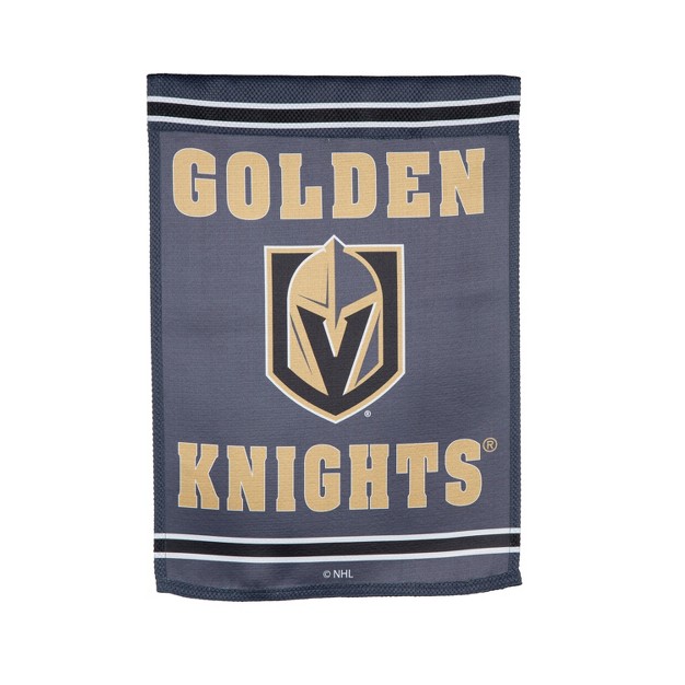 Embossed Suede Flag Gdn Size Vegas Golden Knights