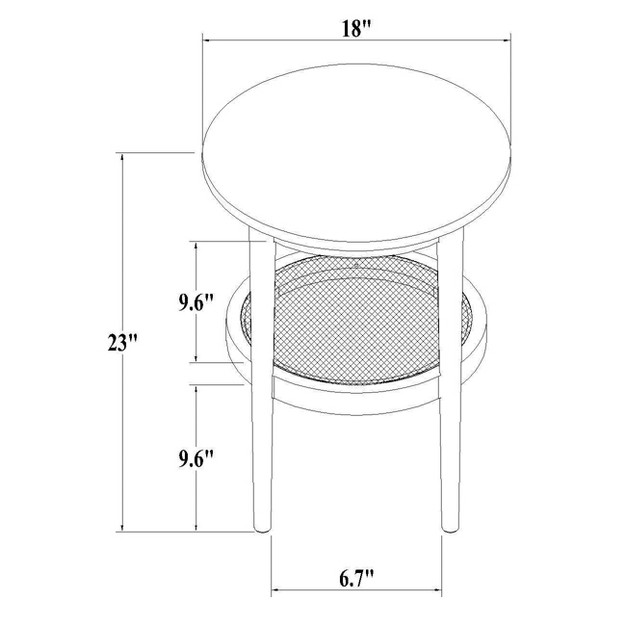 Wood amp Cane Round Accent Side Table With Magnolia