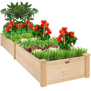 Best Choice Products 8 ft. x 2 ft. Wood Raised Garden Bed SKY2376