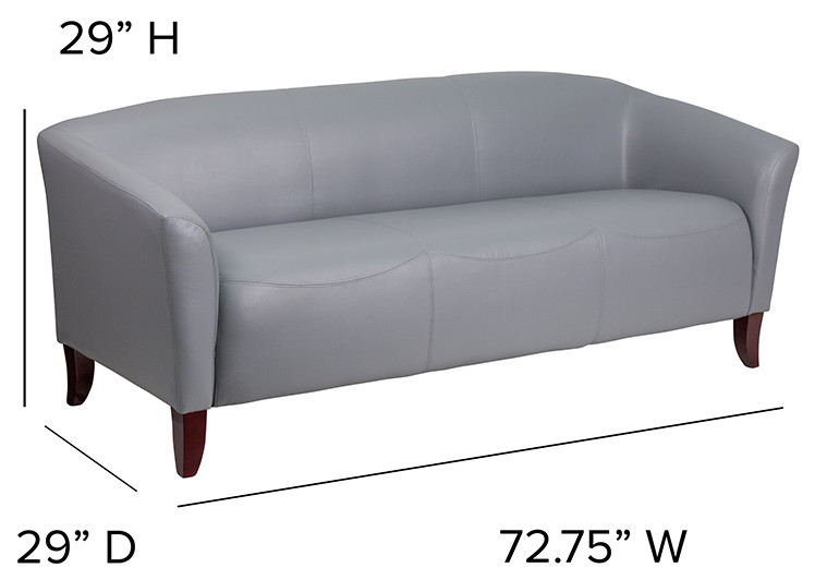 HERCULES Imperial Series Gray LeatherSoft Sofa   Transitional   Sofas   by First of a Kind USA Inc  Houzz