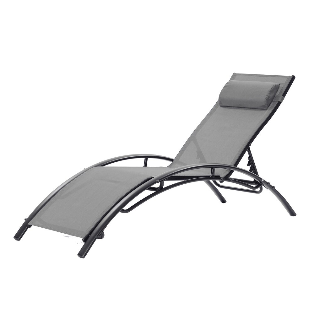 2 PCS Set Chaise Lounge Outdoor Lounge chair