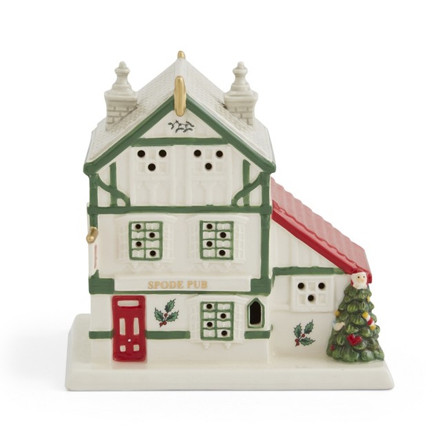 Spode Christmas Tree Led Village Public House 5 X 5 5 Inch