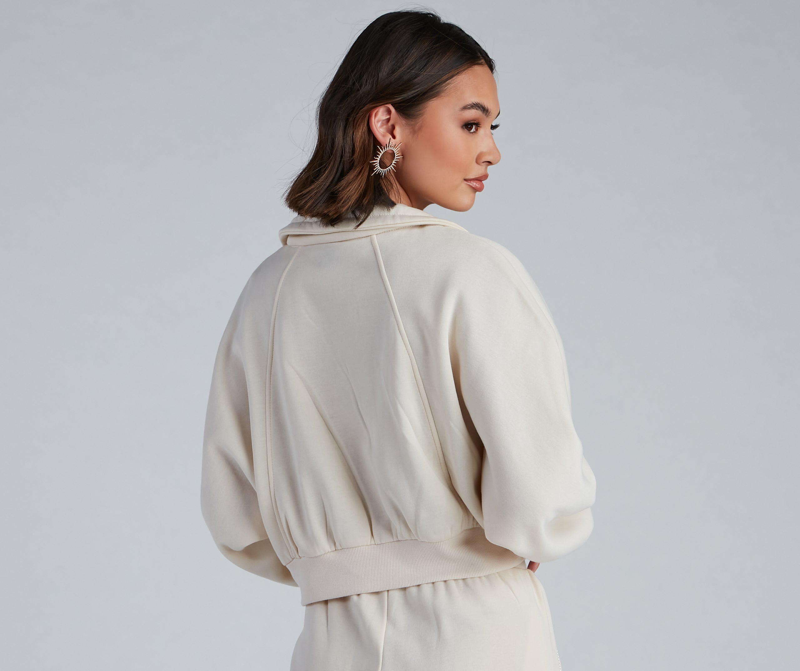 Casually Cozy Zip Front Jacket