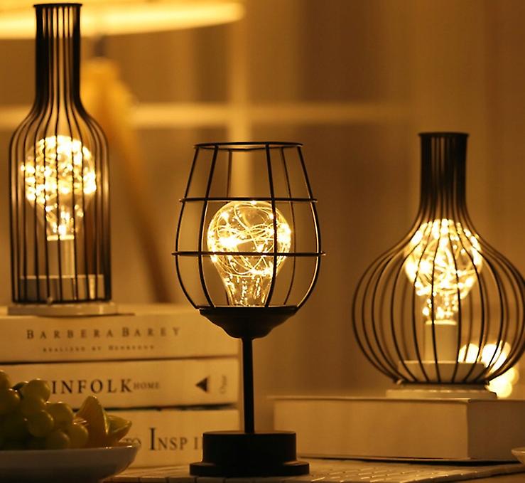 Hsla Led Copper Wire Wine Bottle Night Light