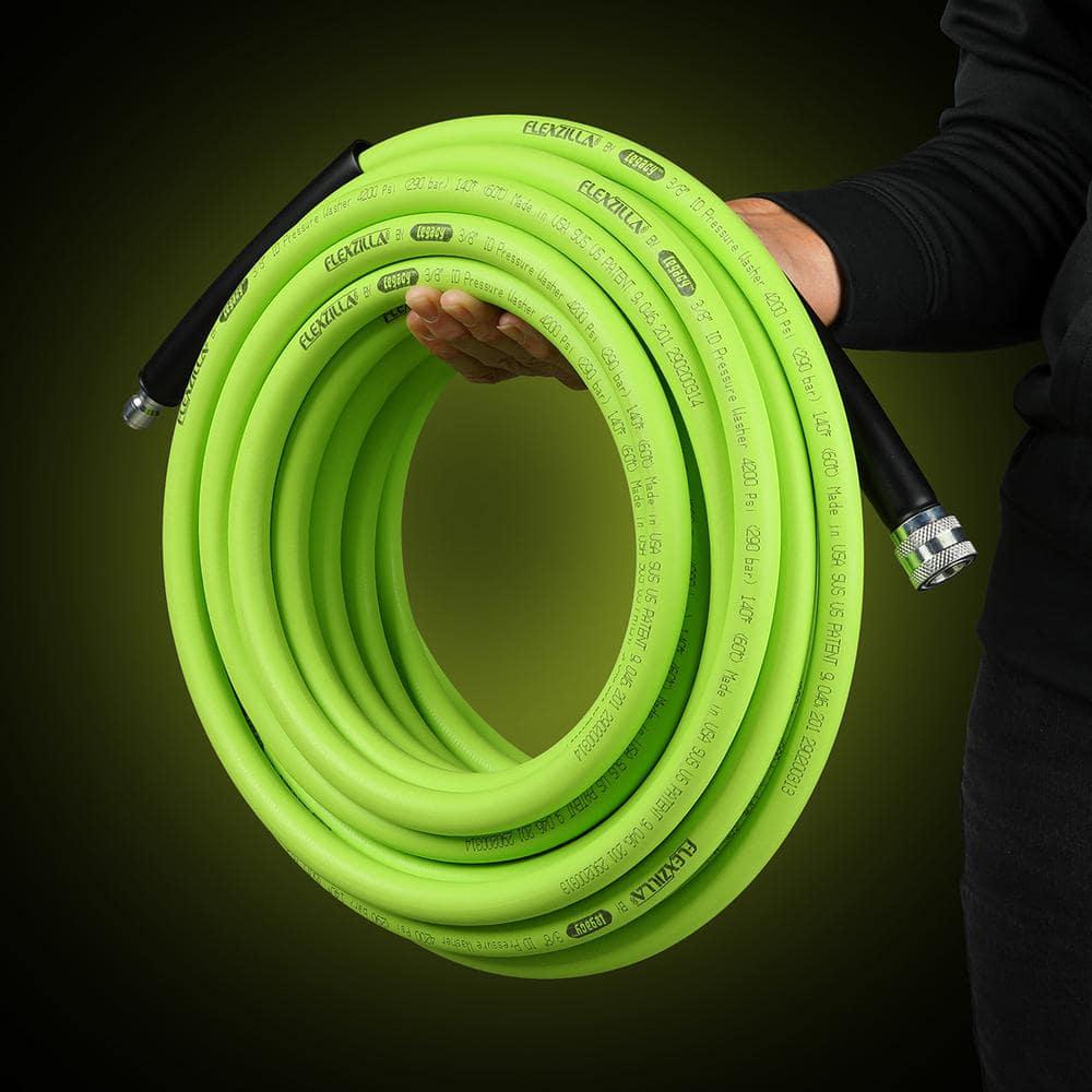 Flexzilla 38 in x 50 ft 4200 PSI Pressure Washer Hose with QuickConnect Fittings